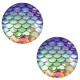 Basic cabochon 20mm mermaid Champagne holographic